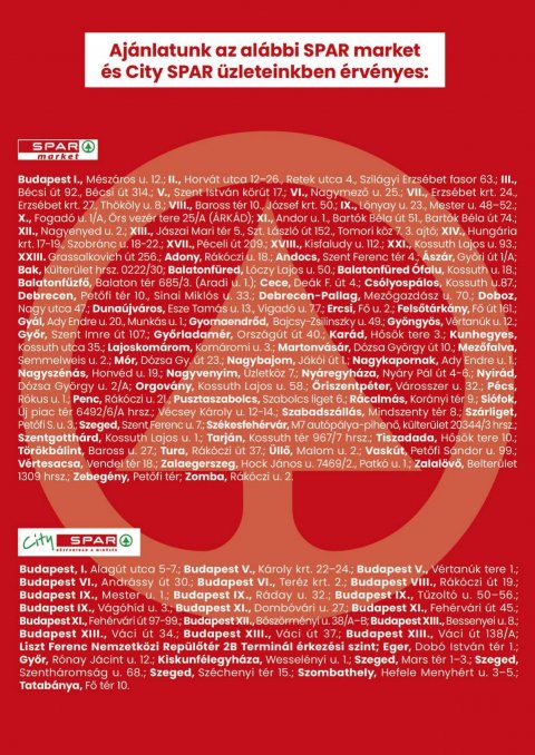 SPAR Market és City Spar akciós újság
