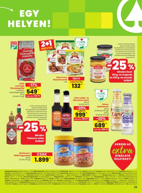 SPAR Extra akciós újság