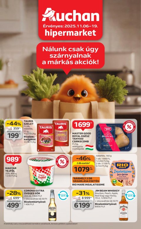 AUCHAN Hipermarket márkás akciós újság od 6. 11. 2025 do 19. 11. 2025
