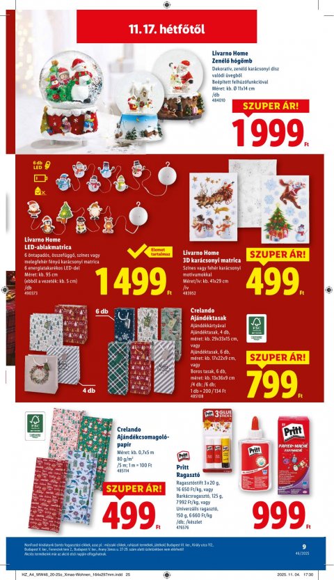 LIDL Nonfood akciós újság