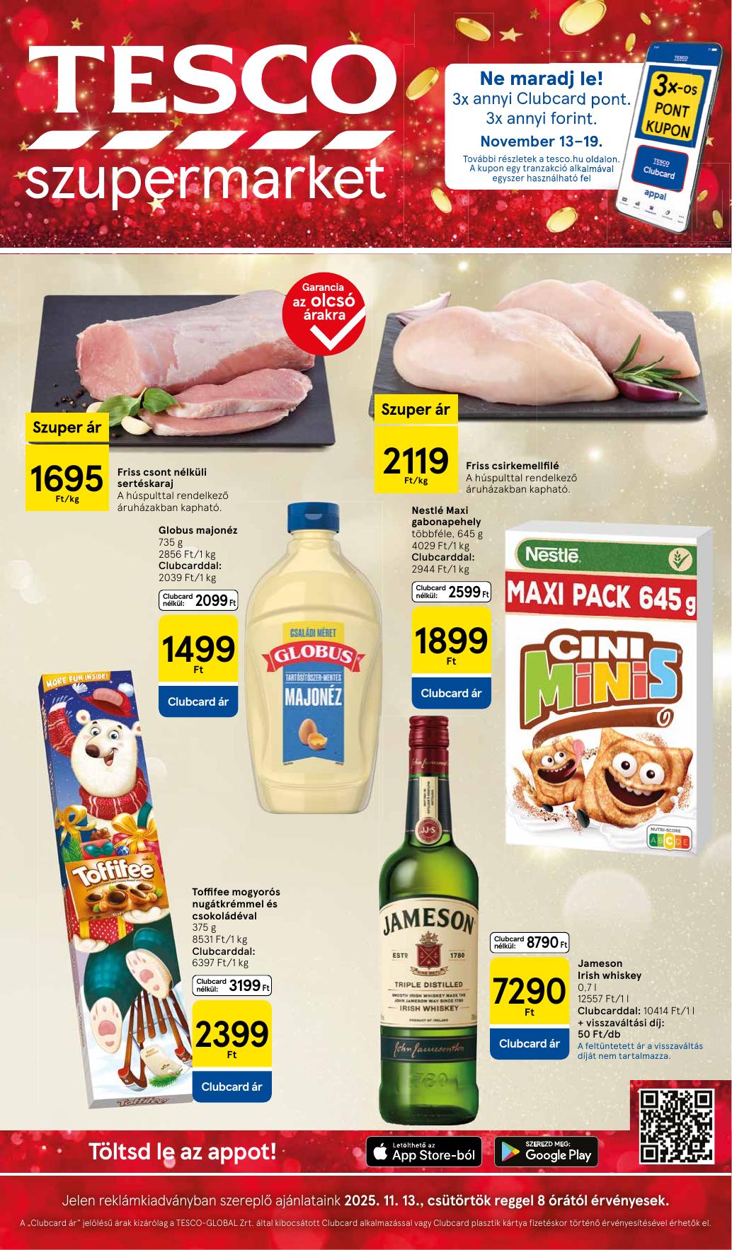 TESCO Szupermarket akciós újság od 13. 11. 2025 do 19. 11. 2025