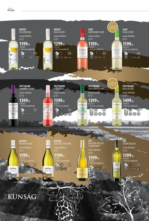 CBA Príma Borkatalógus akciós újság