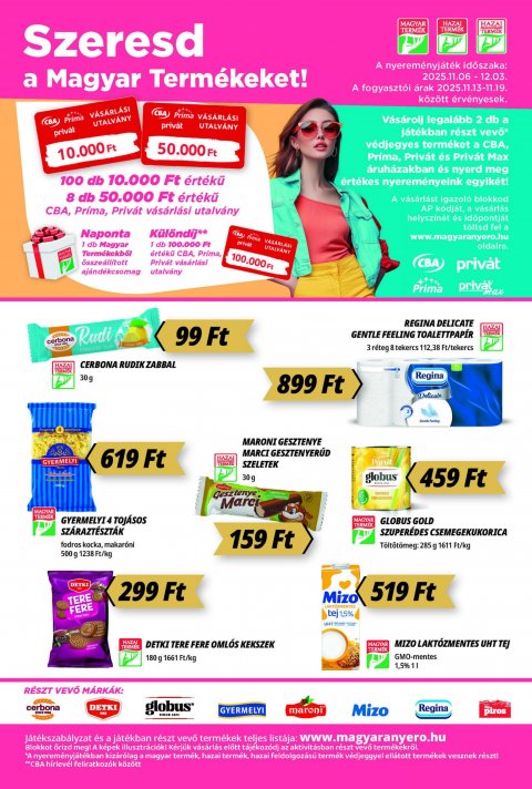 CBA Prima akciós újság