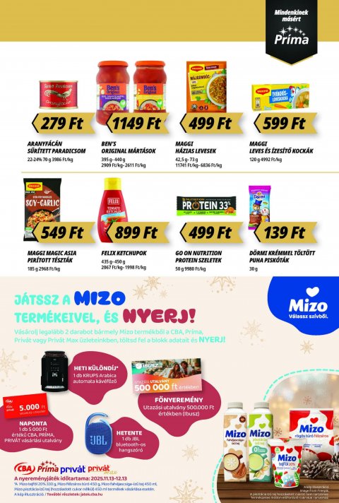 CBA Prima akciós újság