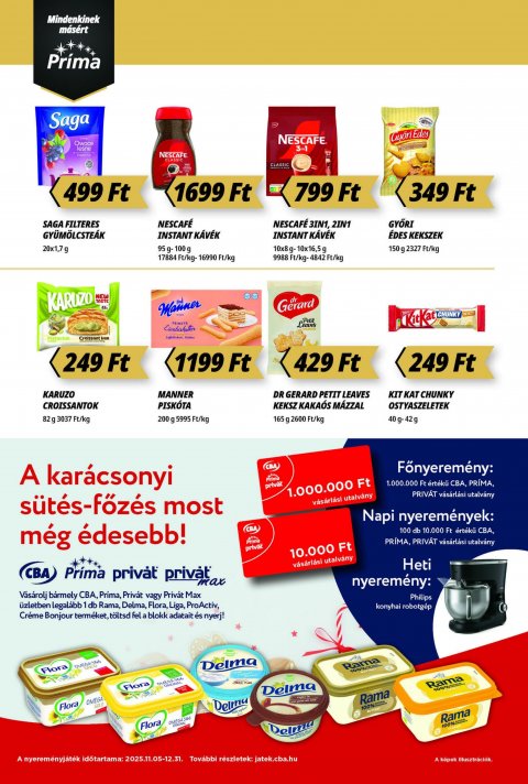 CBA Prima akciós újság