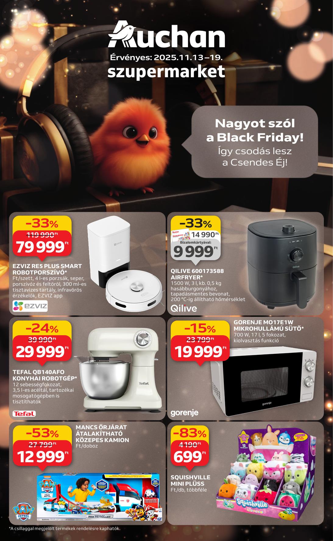 AUCHAN Szupermarket akciós újság od 13. 11. 2025 do 19. 11. 2025