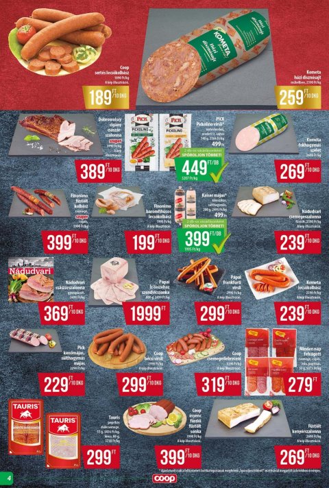 COOP Tisza akciós újság