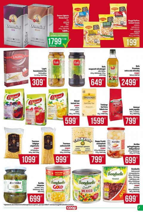 COOP Tisza akciós újság