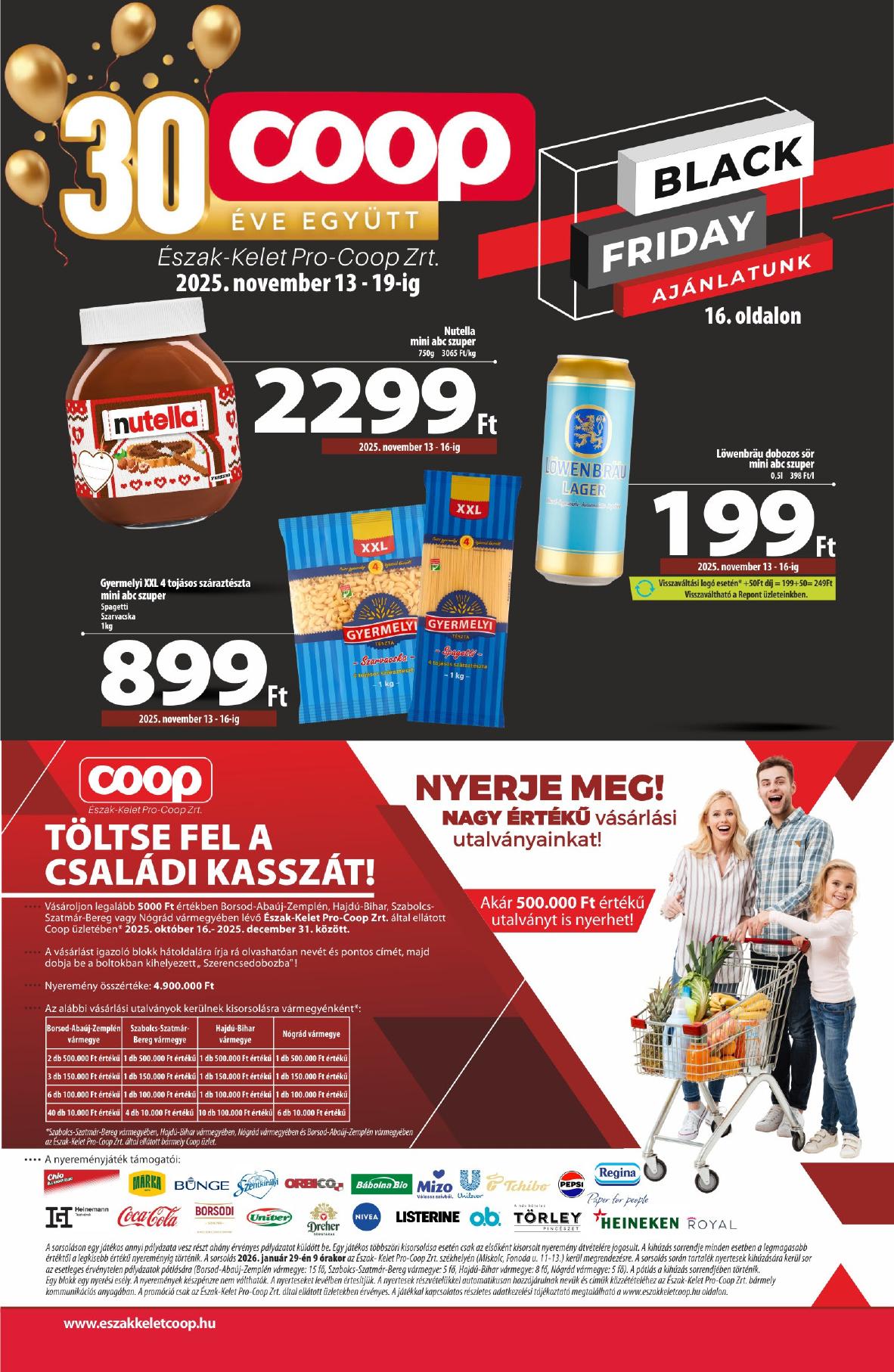 COOP Észak-Kelet akciós újság od 13. 11. 2025 do 19. 11. 2025