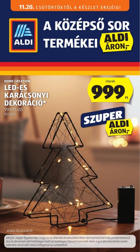 ALDI Középső sor akciós újság