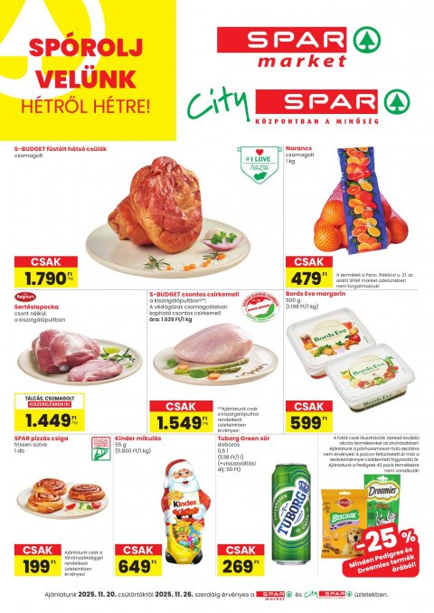 SPAR Market és City Spar akciós újság od 20. 11. 2025 do 26. 11. 2025