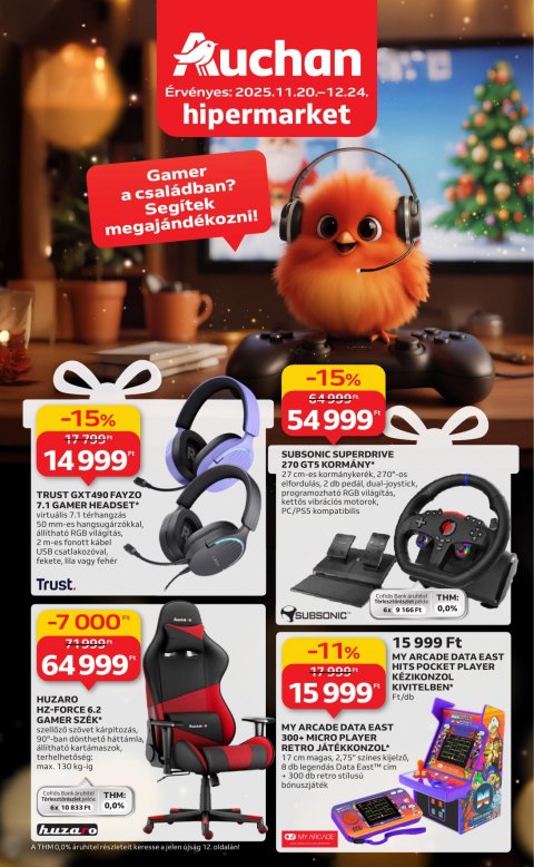 AUCHAN Hipermarket Gamer akciós újság od 20. 11. 2025 do 24. 12. 2025