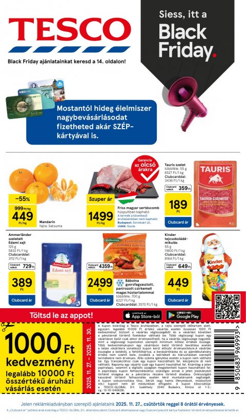 TESCO Hipermarket akciós újság od 27. 11. 2025 do 3. 12. 2025