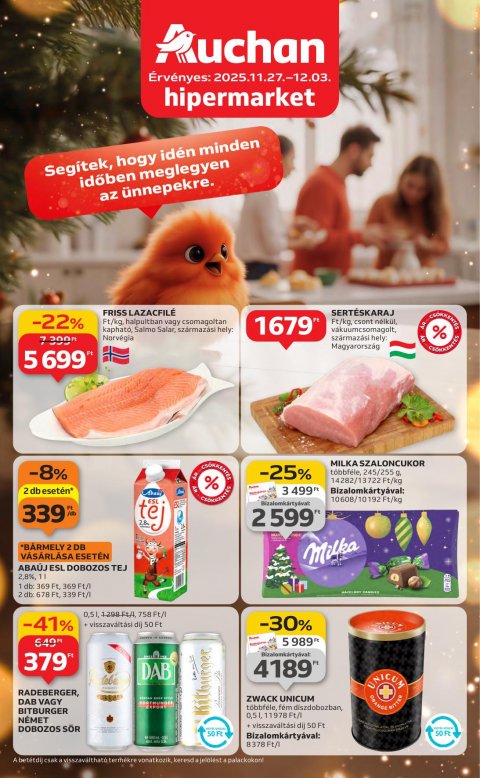 AUCHAN Hipermarket akciós újság od 27. 11. 2025 do 3. 12. 2025