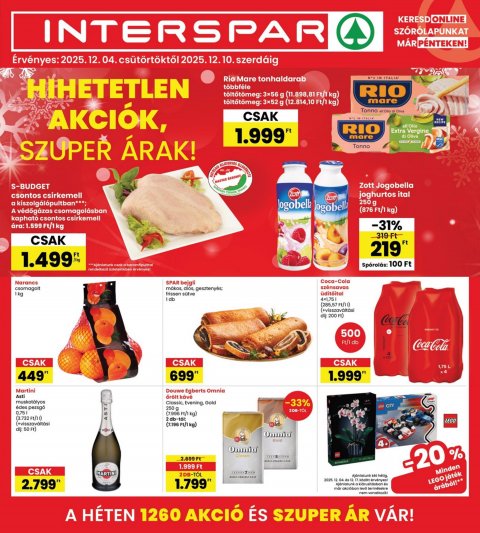 INTERSPAR akciós újság od 4. 12. 2025 do 10. 12. 2025