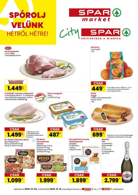 SPAR Market és City Spar akciós újság od 4. 12. 2025 do 10. 12. 2025