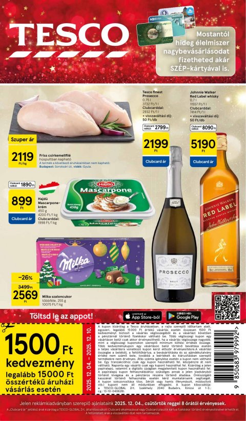 TESCO Hipermarket akciós újság od 4. 12. 2025 do 10. 12. 2025