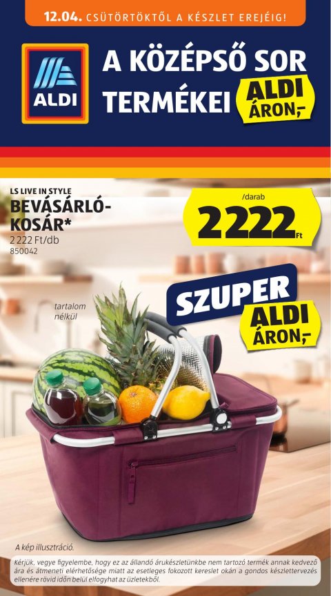 ALDI Középső sor akciós újság od 4. 12. 2025 do 4. 12. 2025