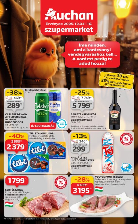 AUCHAN Szupermarket akciós újság od 4. 12. 2025 do 10. 12. 2025