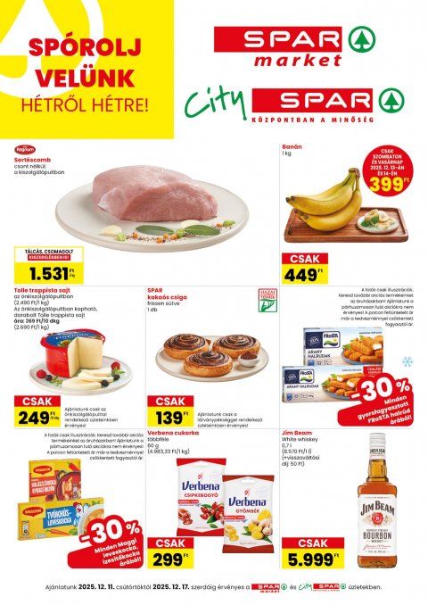SPAR Market és City Spar akciós újság od 11. 12. 2025 do 17. 12. 2025