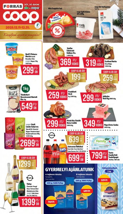 COOP Hétforrás akciós újság od 11. 12. 2025 do 31. 12. 2025
