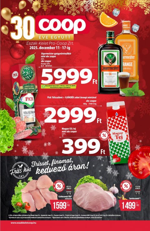 COOP Észak-Kelet akciós újság od 11. 12. 2025 do 17. 12. 2025