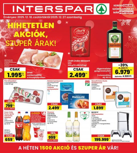 INTERSPAR akciós újság od 18. 12. 2025 do 27. 12. 2025