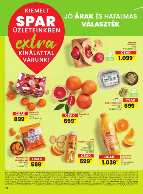 SPAR Extra akciós újság