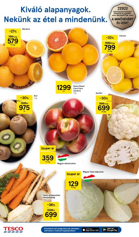 TESCO Szupermarket akciós újság