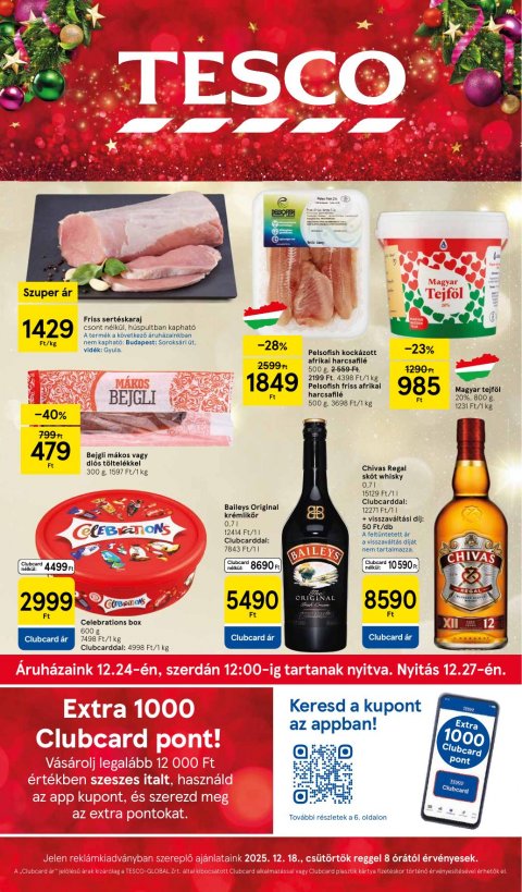 TESCO Hipermarket akciós újság od 18. 12. 2025 do 24. 12. 2025