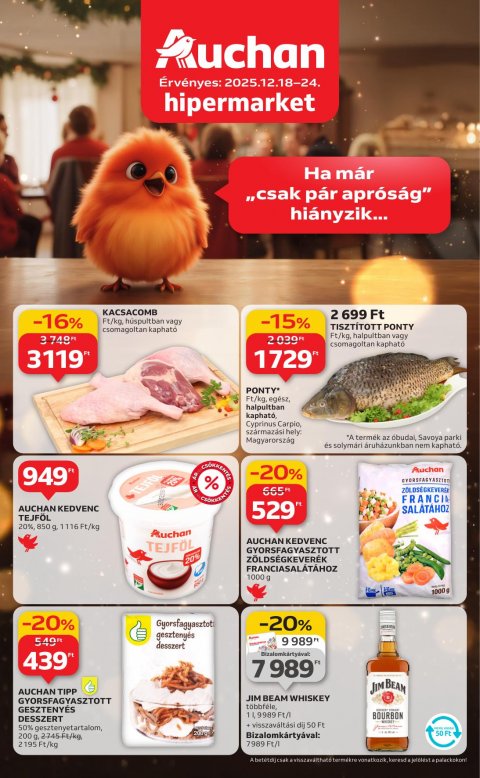 AUCHAN Hipermarket akciós újság od 18. 12. 2025 do 24. 12. 2025