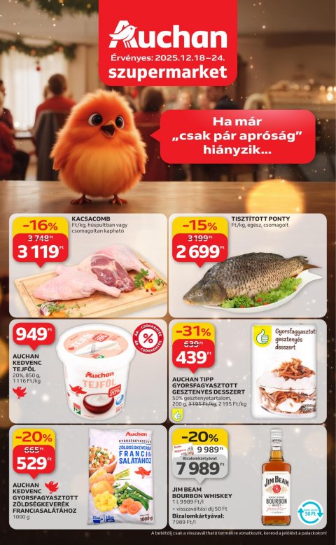 AUCHAN Szupermarket akciós újság od 18. 12. 2025 do 24. 12. 2025