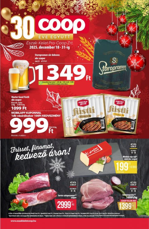 COOP Észak-Kelet akciós újság od 18. 12. 2025 do 31. 12. 2025