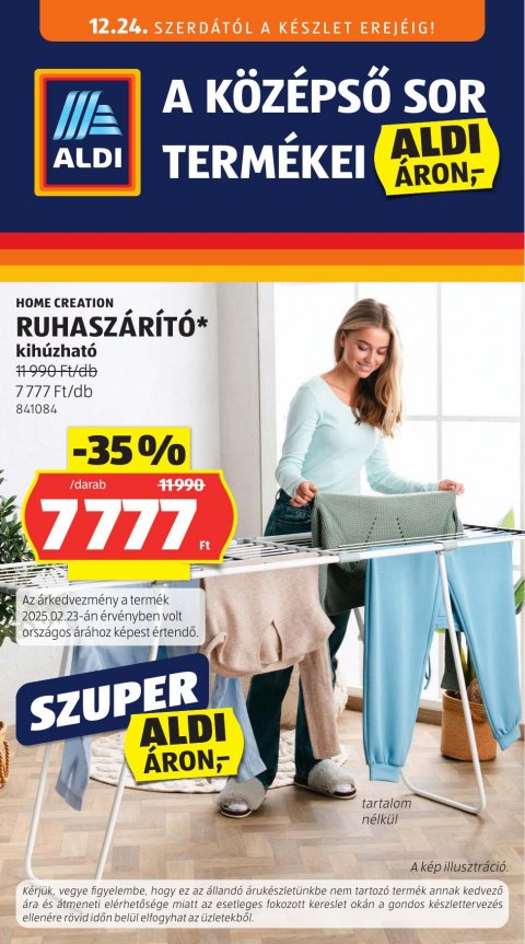 ALDI Középső sor akciós újság od 24. 12. 2025 do 24. 12. 2025