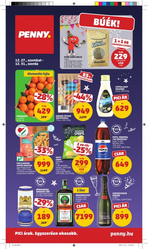 PENNY akciós újság od 27. 12. 2025 do 31. 12. 2025
