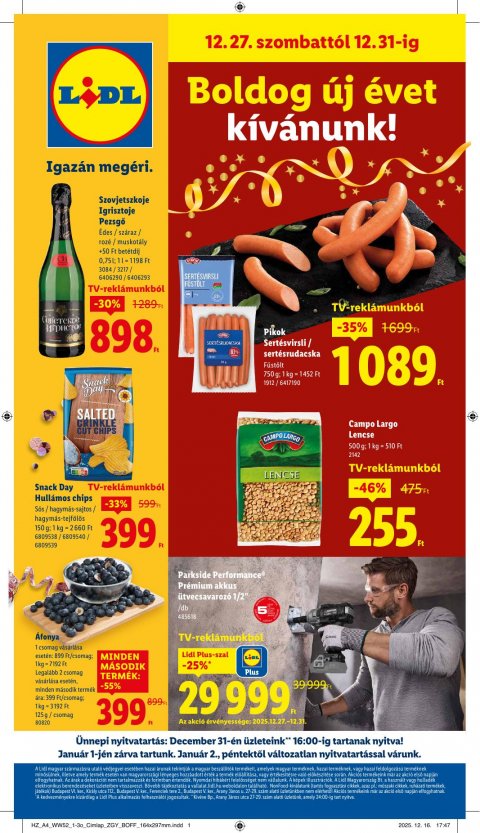 LIDL akciós újság od 27. 12. 2025 do 31. 12. 2025