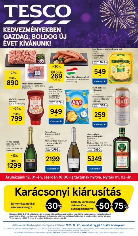 TESCO Hipermarket akciós újság od 27. 12. 2025 do 31. 12. 2025