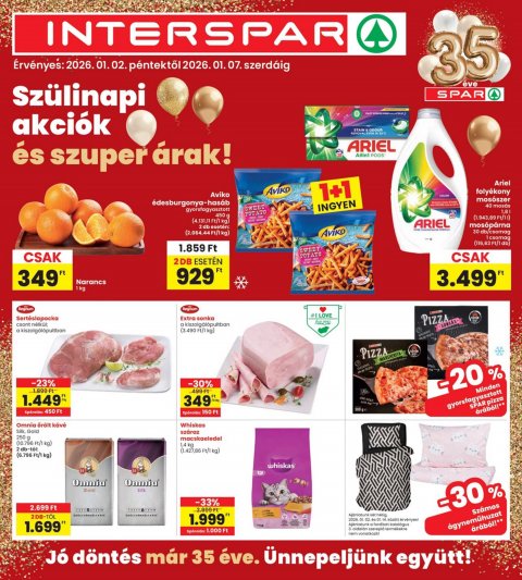 INTERSPAR akciós újság od 2. 1. 2026 do 7. 1. 2026