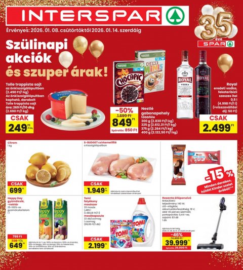 INTERSPAR akciós újság od 8. 1. 2026 do 14. 1. 2026