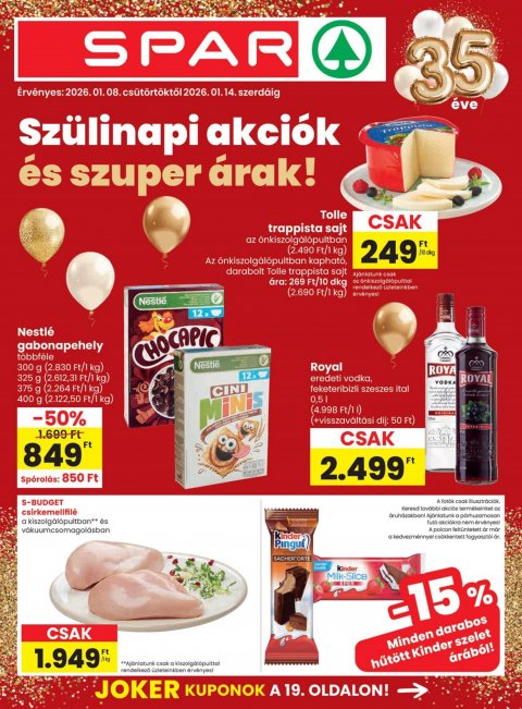 SPAR akciós újság od 8. 1. 2026 do 14. 1. 2026