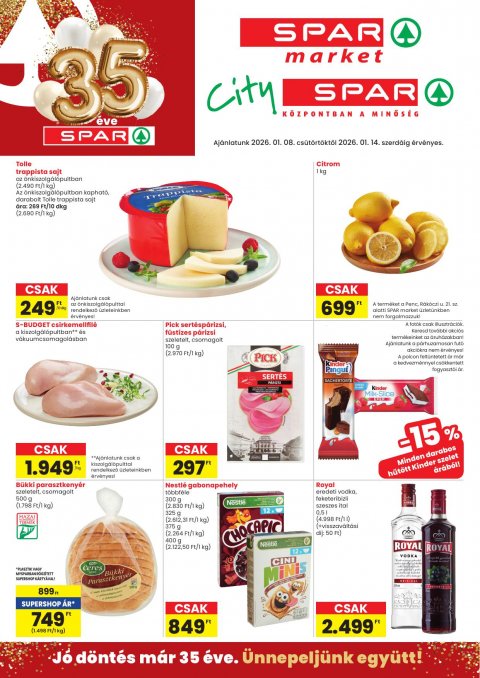 SPAR Market és City Spar akciós újság od 8. 1. 2026 do 14. 1. 2026