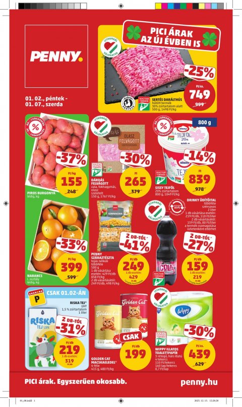 PENNY akciós újság od 2. 1. 2026 do 7. 1. 2026