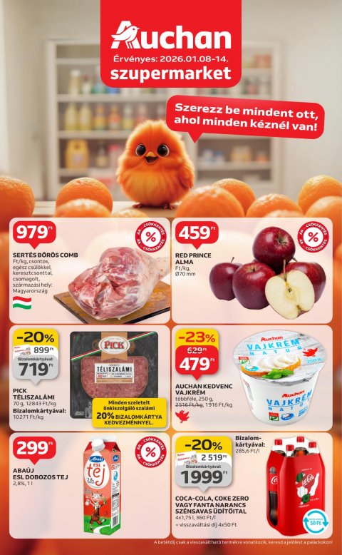 AUCHAN Szupermarket akciós újság od 8. 1. 2026 do 14. 1. 2026