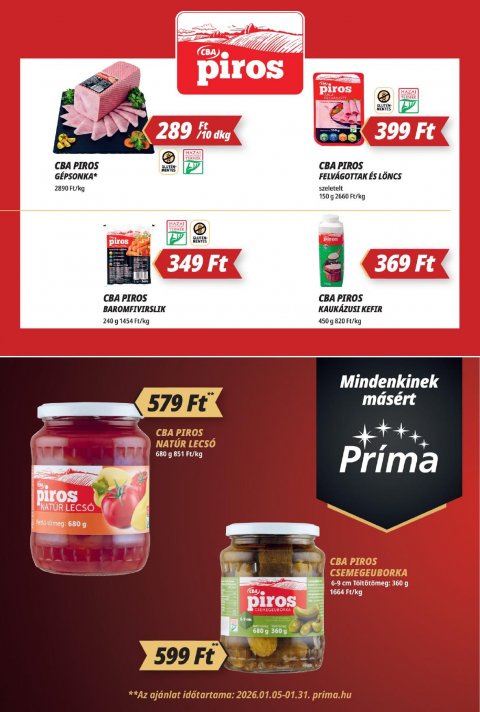 CBA Príma akciós újság