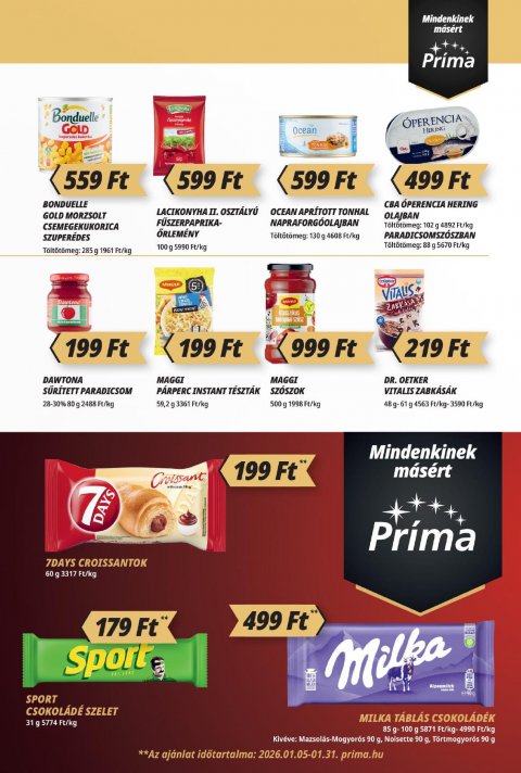 CBA Príma akciós újság