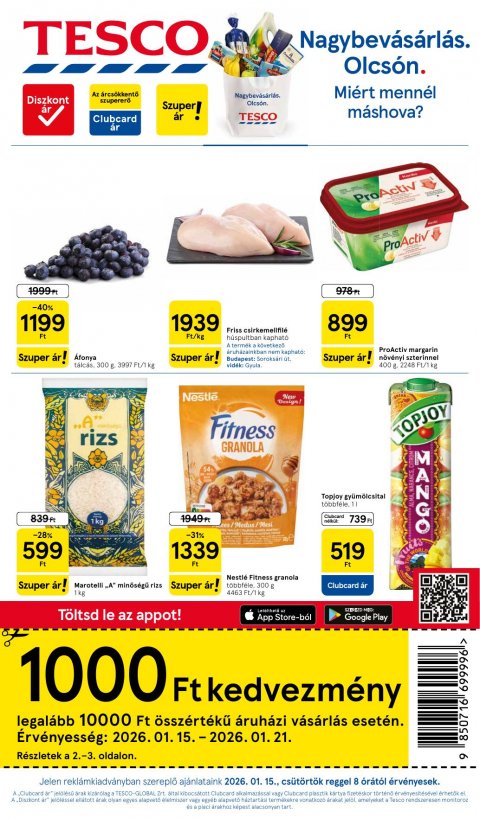 TESCO Hipermarket akciós újság od 15. 1. 2026 do 21. 1. 2026