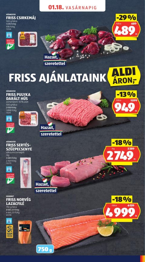 ALDI Újranyitás Baja, Dózsa György út 87. akciós újság