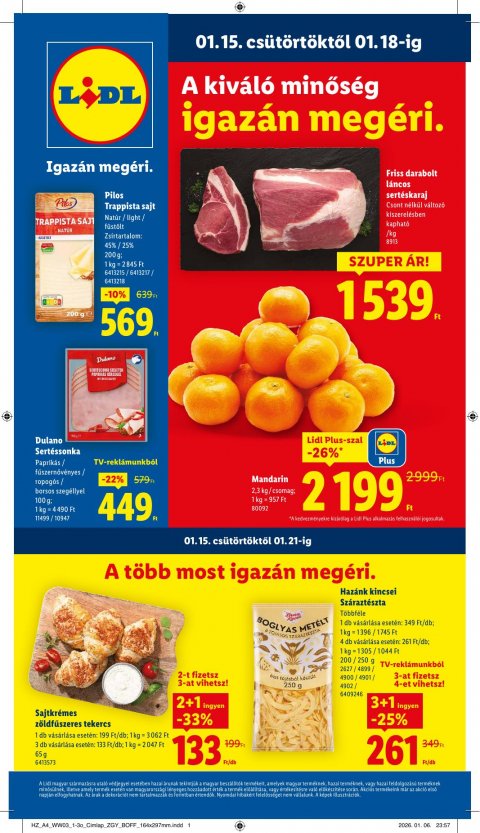 LIDL akciós újság od 15. 1. 2026 do 21. 1. 2026