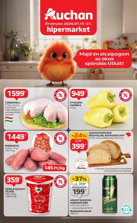 AUCHAN Hipermarket akciós újság od 15. 1. 2026 do 21. 1. 2026