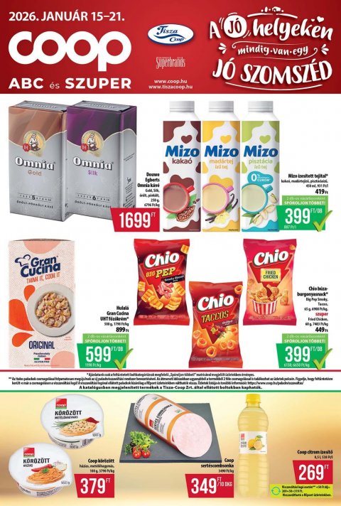 COOP Tisza akciós újság od 15. 1. 2026 do 21. 1. 2026